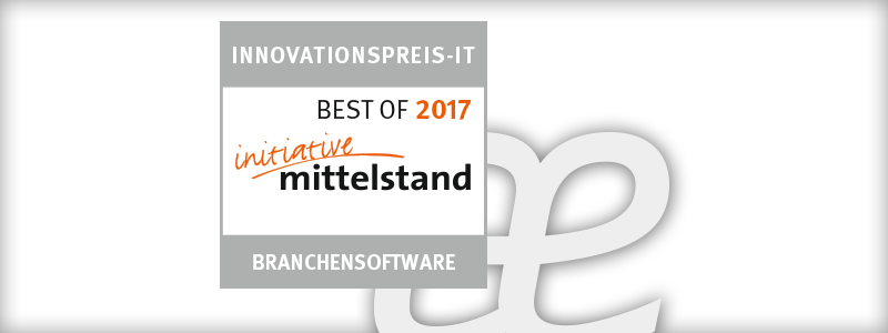 aepos. zählt erneut zu den Besten des INNOVATIONSPREISES-IT 2017 in der Kategorie Branchensoftware